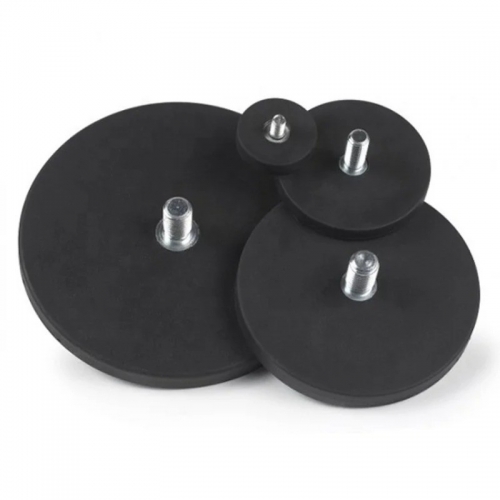 Rubber Coated  Male Thread Pot Magnet