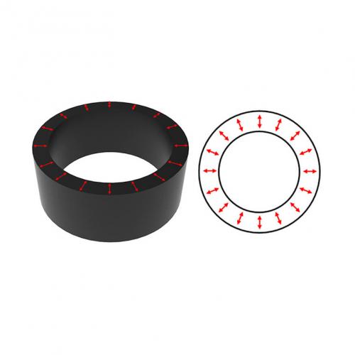 Radial oriented ring magnet